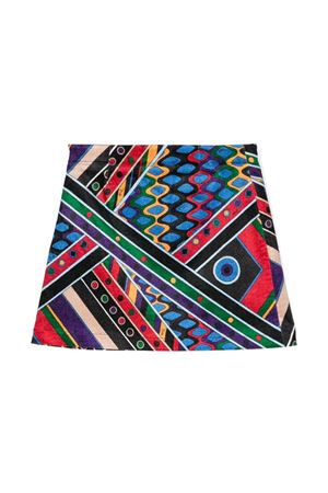 multicolor viscose skirt EMILIO PUCCI KIDS | PV7A71V0128999GL